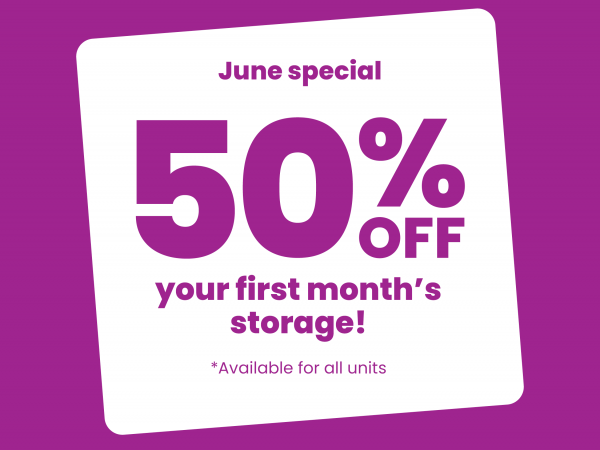50% off your first month's storage!