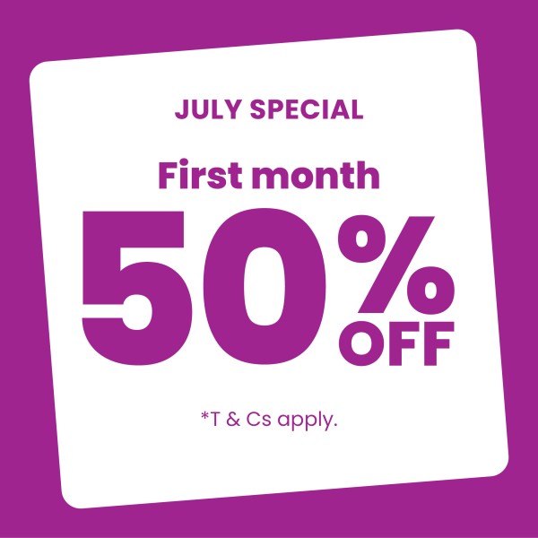 Get 50% off Your First Month